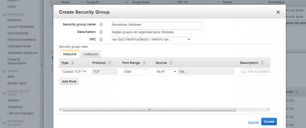 Conectar por Terminal Server a instancia EC2