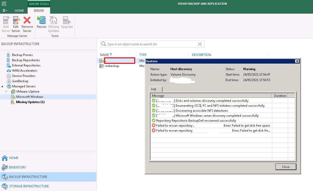 Veeam Backup: Error Se Ha Cancelado La Llamada A Procedimiento Remoto ...