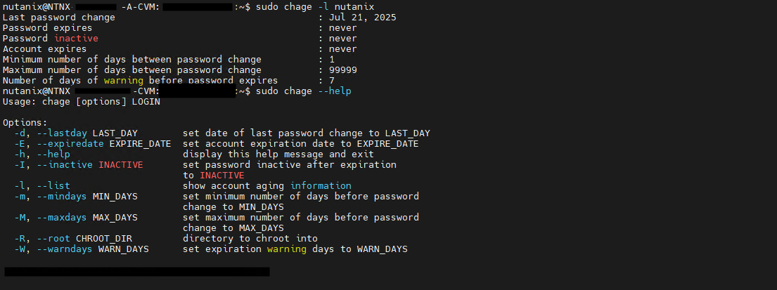 The CVM admin user password is going to expire